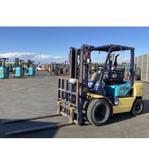 Xe nâng 2.5 tấn Komatsu số sàn lốp kép gật gù FD25W-12 4D94 1998 đã qua sử dụng